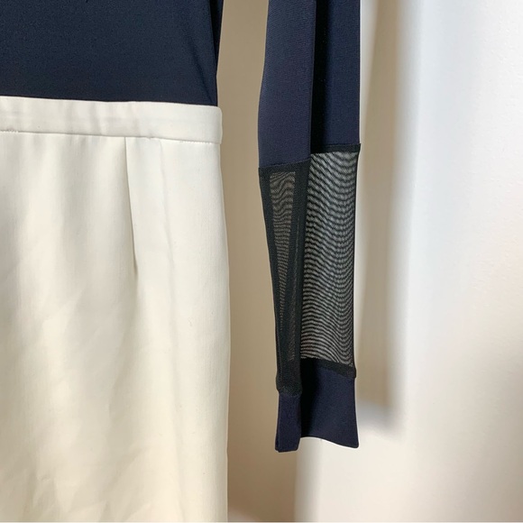Cynthia Steffe Navy & White Mesh detail Mini Dress - Picture 5 of 15